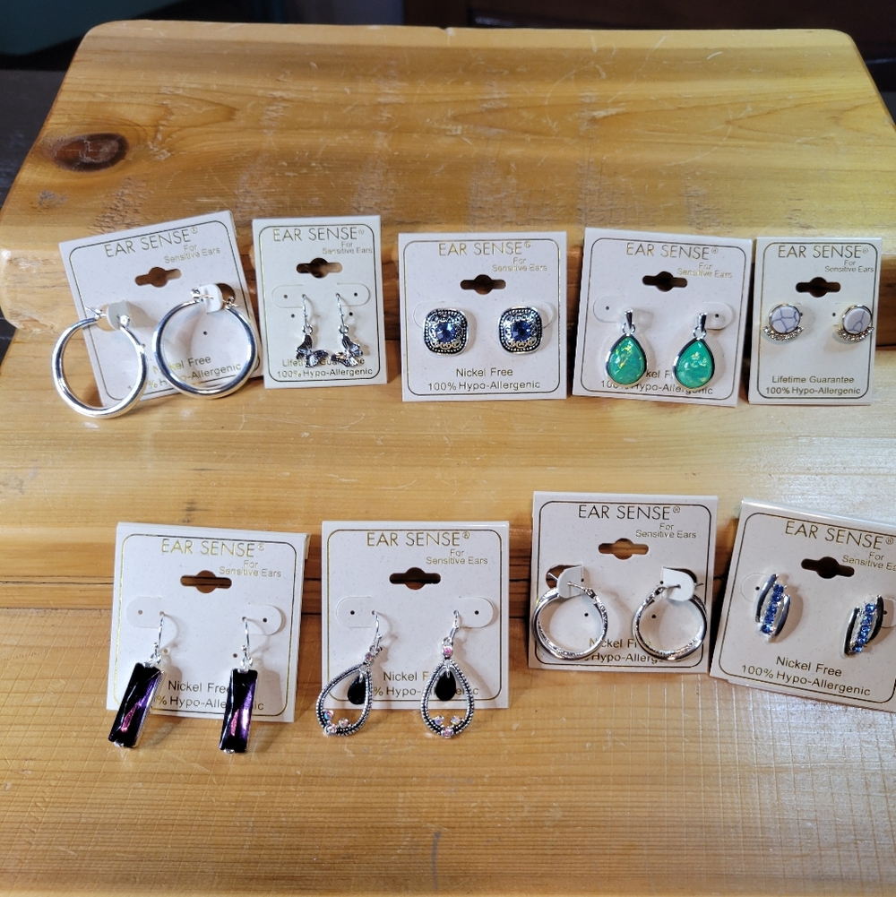 Ear Sense 9 Piece NWT Wholesale Department Store Costume Jewelry Liquidation Lot